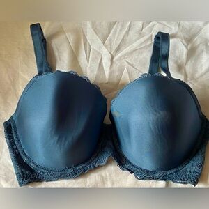 Victoria’s Secret Dream Angels Lined Demi Bra Blue Size 36 DDD Lace